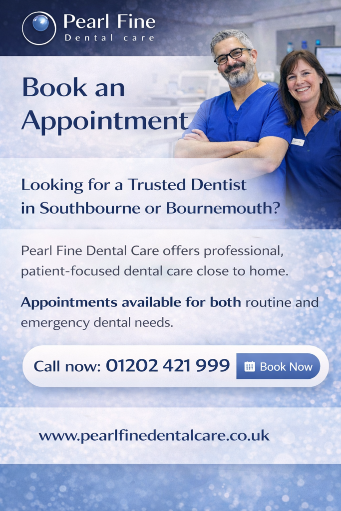 Dentist team at Pearl Fine Dental Care in Southbourne, Bournemouth providing trusted local dental care.